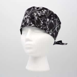 Men's Black and White Paint Scrub Cap