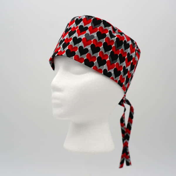 Men's Valentines Hearts Scrub Cap