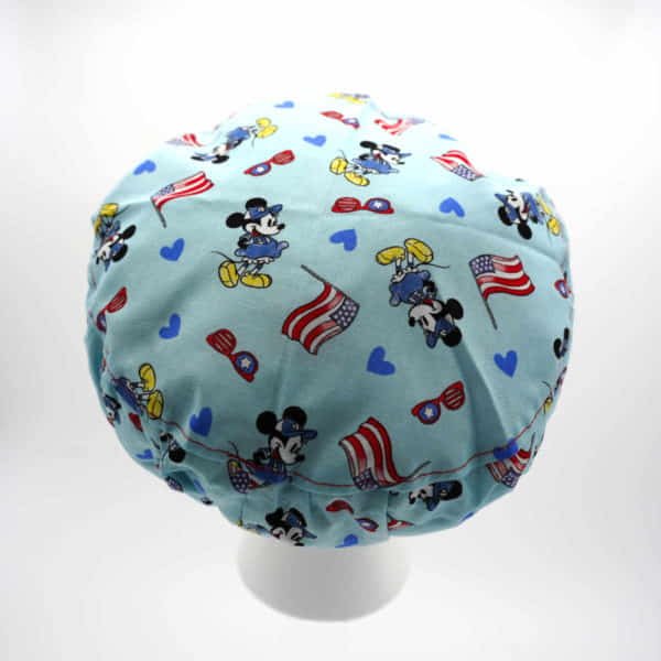 Patriotic Ms Mouse Scrub Cap - Back