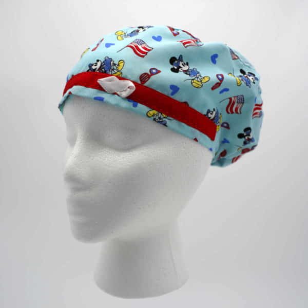 Patriotic Ms Mouse Scrub Cap - Left