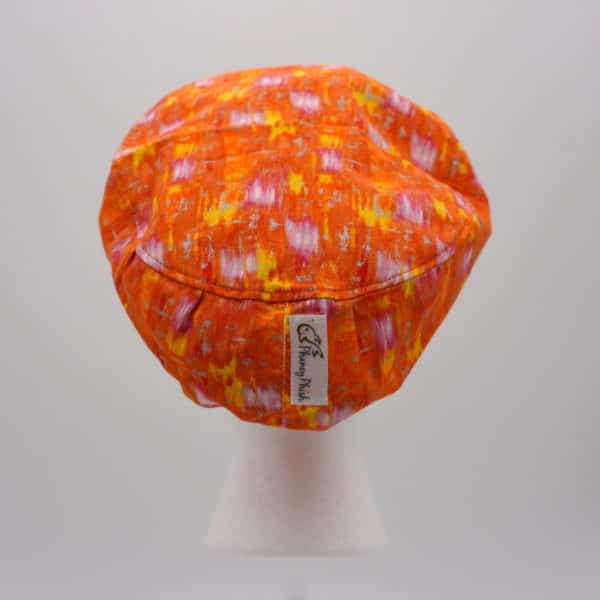 Orange Paint Scrub Cap - Back