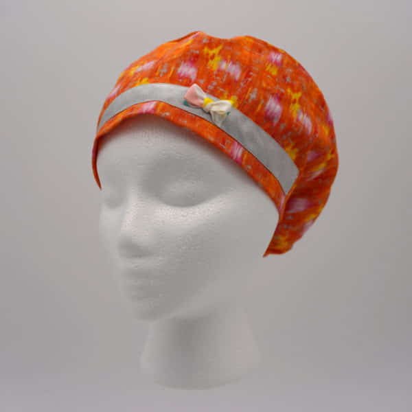 Orange Paint Scrub Cap - Left