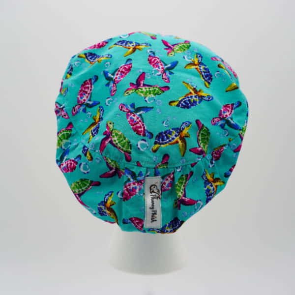 Sea Turtle Scrub Cap - Back