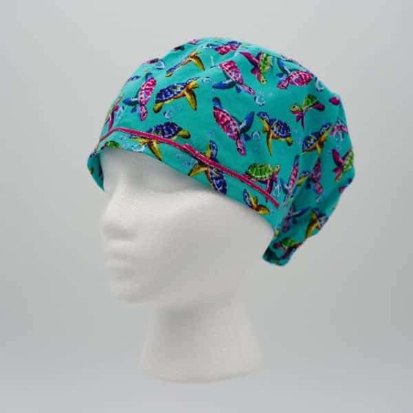 Sea Turtle Scrub Cap - Left