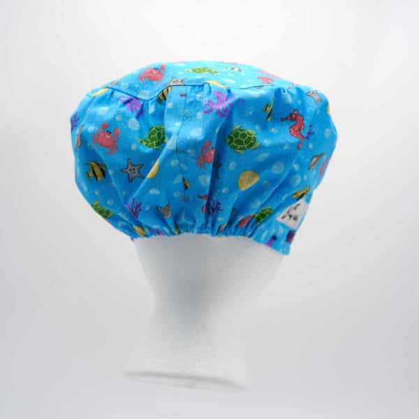 Sea Life Glitter Scrub Cap - Back