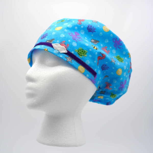 Sea Life Glitter Scrub Cap - Left