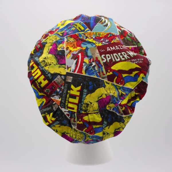 Super Hero Print Scrub Cap - Back