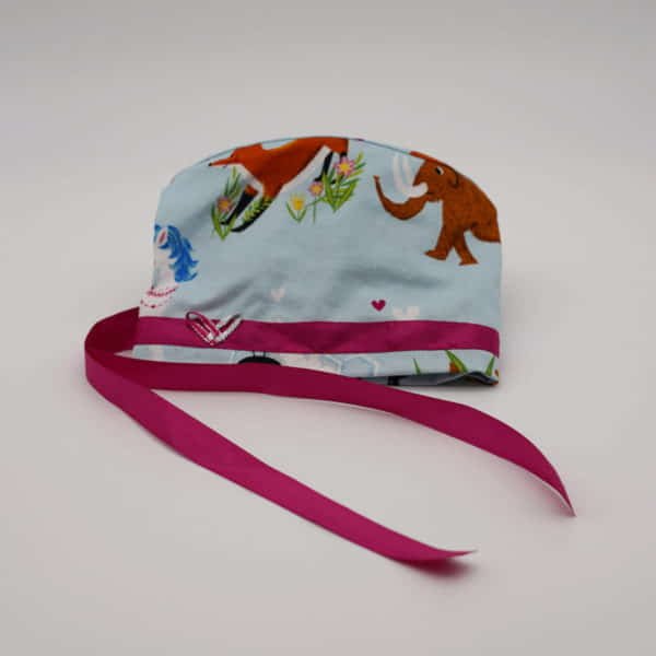 Valentines Hero Animal - Ribbon Tie Scrub Cap (Alt)