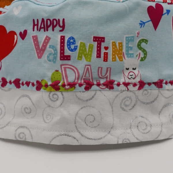 Valentines Hero Animal - Two-Tone Scrub Cap (Pattern B) - Close-Up