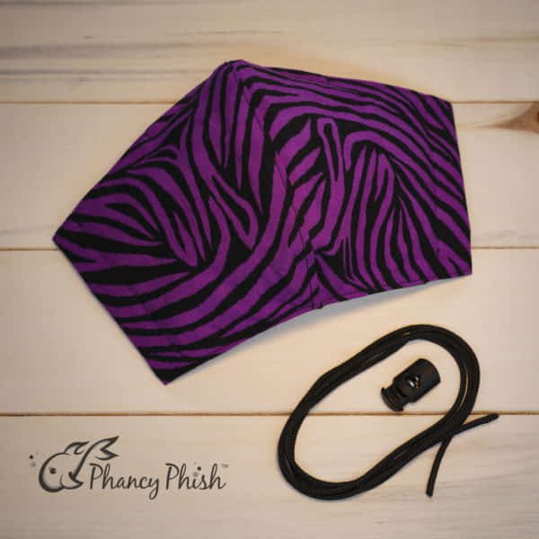 Purple Zebra Print Face Mask