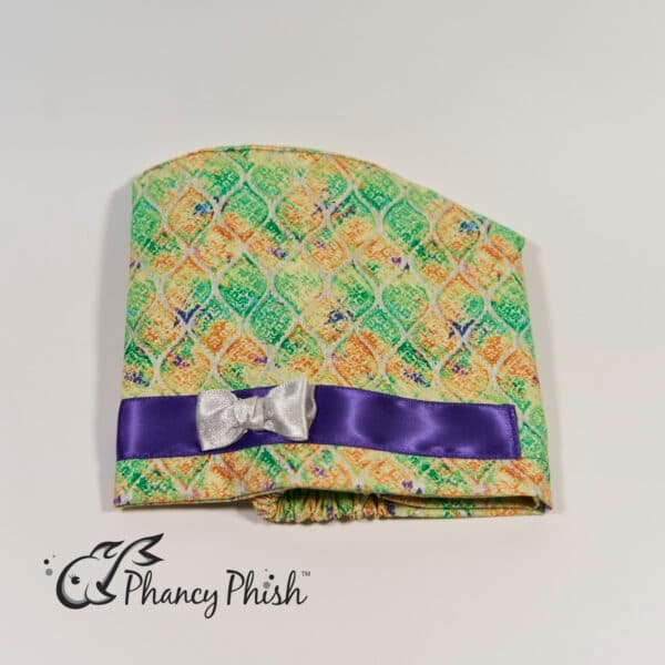 Green and Silver Diamonds Scrub Cap